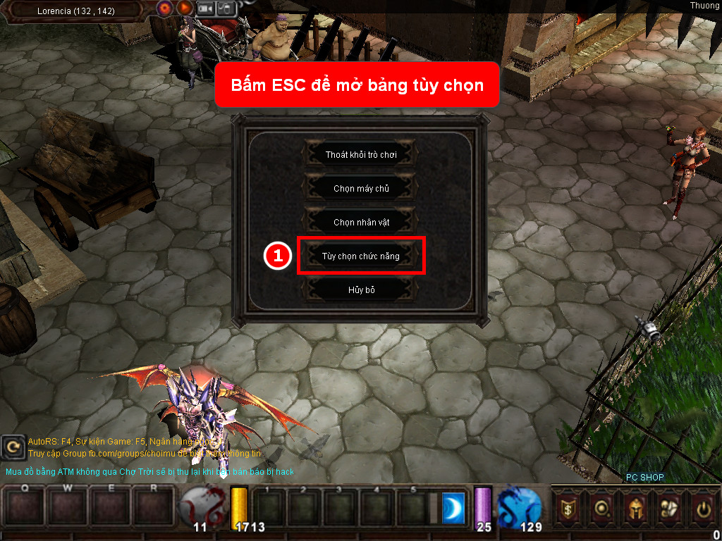 Chức năng chính của Game MU Thần Tốc